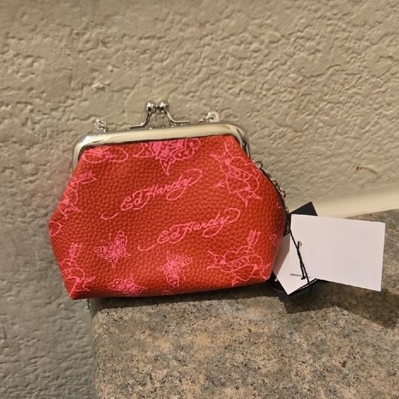 Ed Hardy Red Tiger Mini Bag with Chain Nwt - Picture 3 of 4